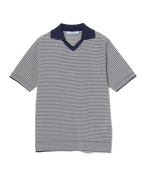 Blu Bre ブルブレ　BEAMS F スキッパー　ホワイト　ニットポロ　M Blu Bre＞上質なスキッパーニットポロ｜ビームス ライフ 横浜｜BEAMS