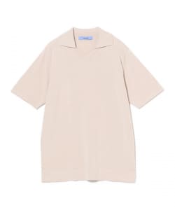 【別注】Blu Bre / ツイストコットン ソリッド スキッパーポロシャツ