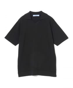 【別注】Blu Bre / ツイストコットン ソリッド スキッパーポロシャツ
