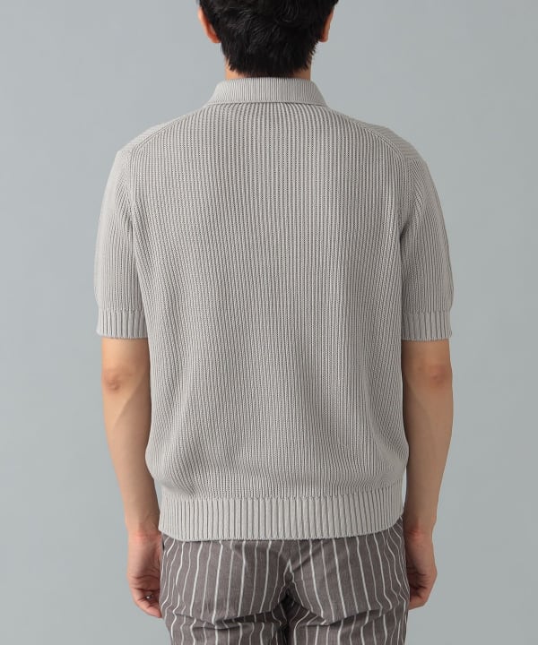 FILIPPO DE LAURENTIIS - 7ゲージ コットン ニットポロシャツ