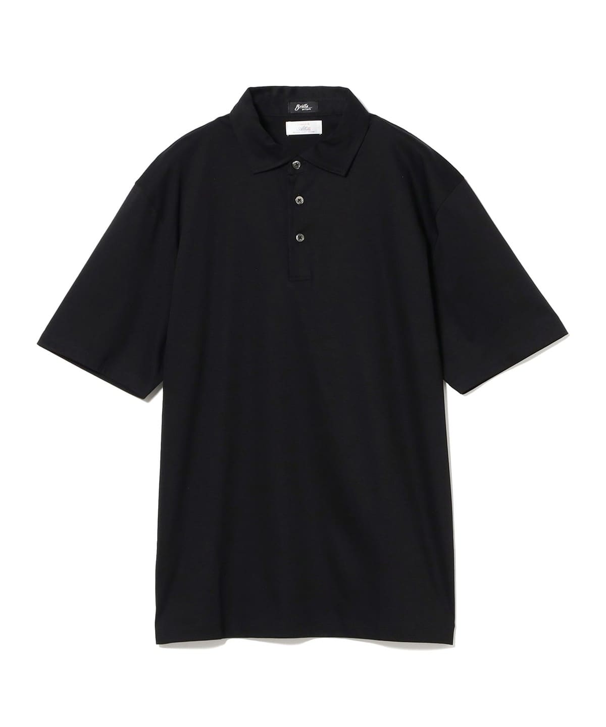 ALBINI コットン ソリッド ポロシャツ シャツ・ブラウス MEN BLACK S ALBINI コットン ソリッド ポロシャツ シャツ・ブラウス MEN BLACK S