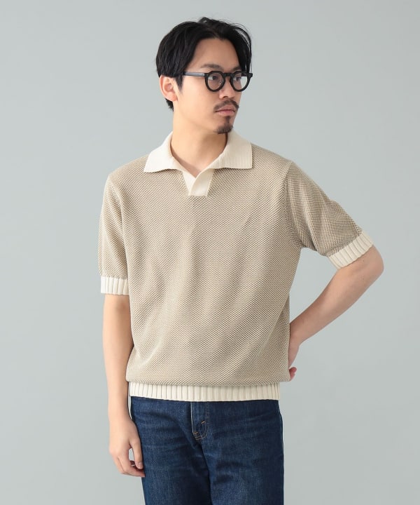 FILIPPO DE LAURENTIIS / カノコ スキッパー ポロシャツ Model：H178cm　Size：50