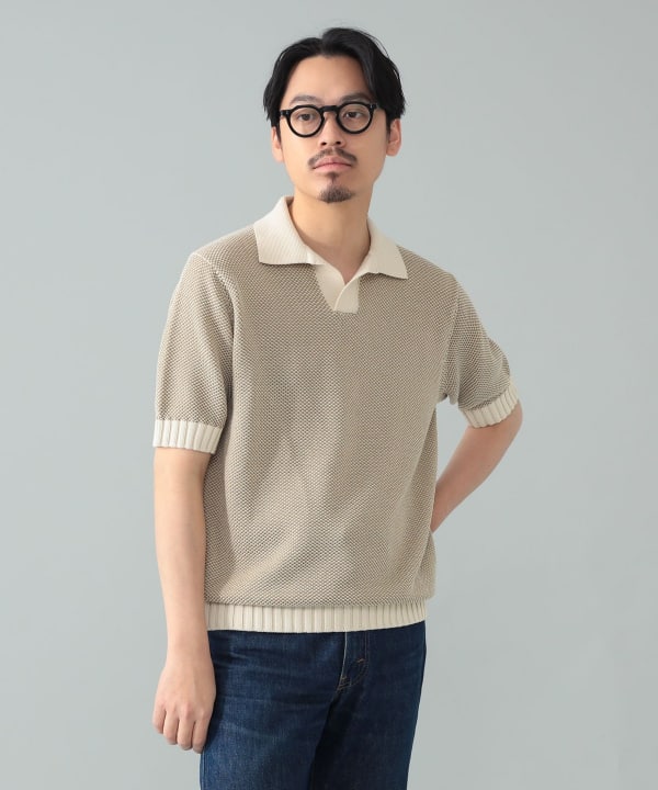 FILIPPO DE LAURENTIIS / カノコ スキッパー ポロシャツ Model：H178cm　Size：50