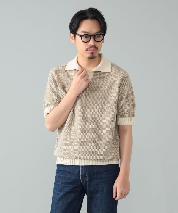 FILIPPO DE LAURENTIIS / カノコ スキッパー ポロシャツ Model：H178cm　Size：50