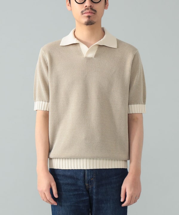 FILIPPO DE LAURENTIIS / カノコ スキッパー ポロシャツ Model：H178cm　Size：50