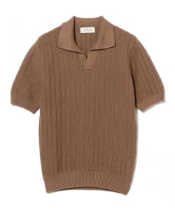 GRAN SASSO / コットン ジャカード スキッパー ポロシャツ