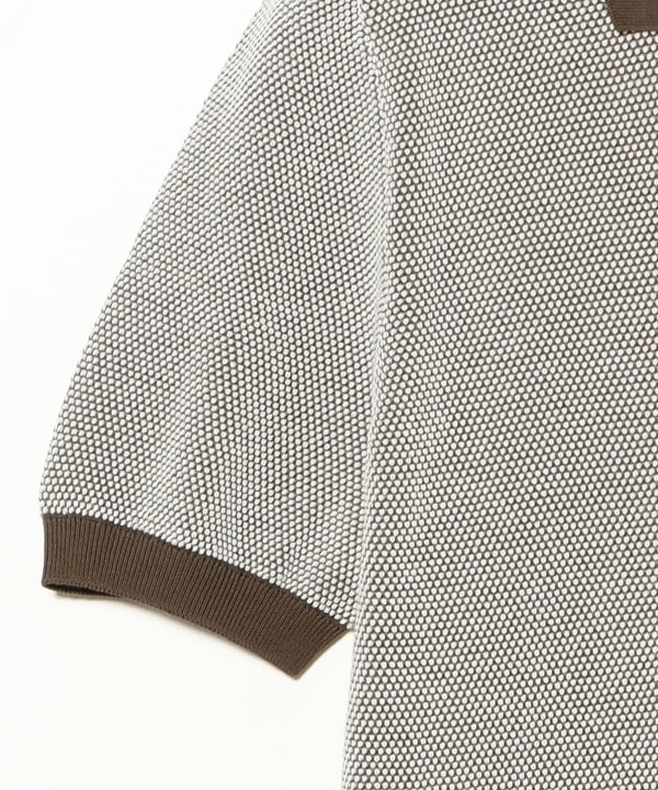 GRAN SASSO / コットン バーズアイ スキッパー ポロシャツ