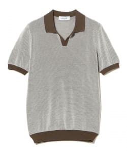 GRAN SASSO / コットン バーズアイ スキッパー ポロシャツ