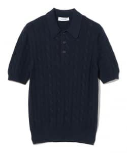 GRAN SASSO / コットン ケーブル ポロシャツ