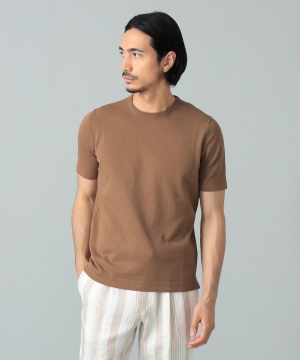 グランサッソ／ニットTシャツ／ブラウン／48 Brilla per il gusto（ブリッラ ペル イル グスト）GRAN SASSO