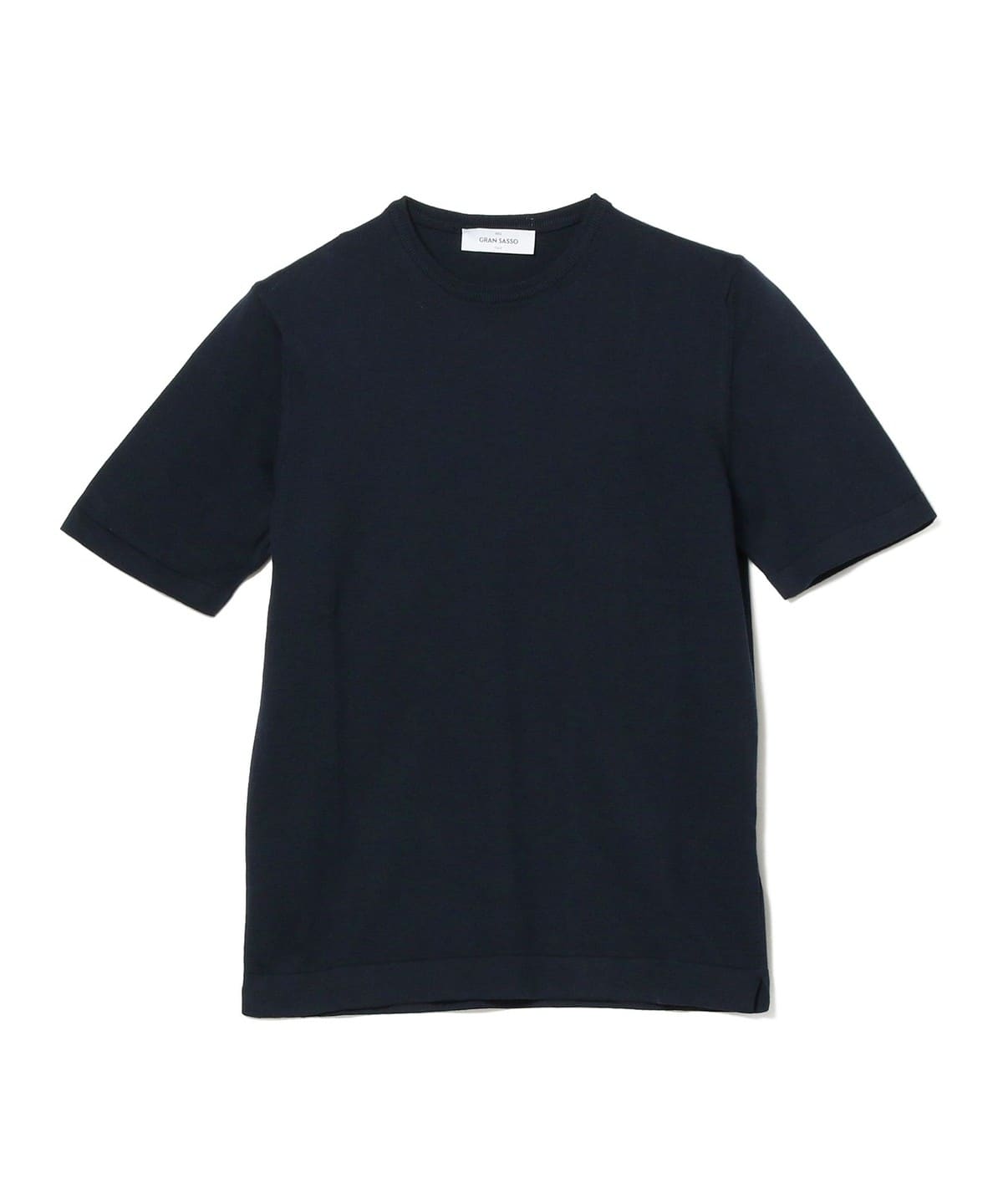 GRAN SASSO グランサッソ / 12ゲージ クルーネック ニット Tシャツ Tシャツ・カットソー MEN NAVY/598 50 GRAN SASSO グランサッソ / 12ゲージ クルーネック ニット Tシャツ Tシャツ・カットソー MEN NAVY/598 50