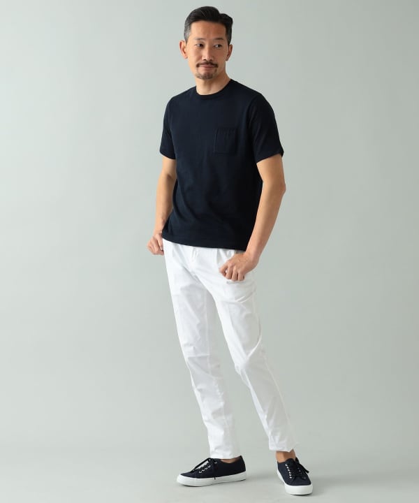 blu bre 襟付きクルーネックTシャツ Brilla per il gusto（ブリッラ ペル イル グスト）Blu Bre / リネン