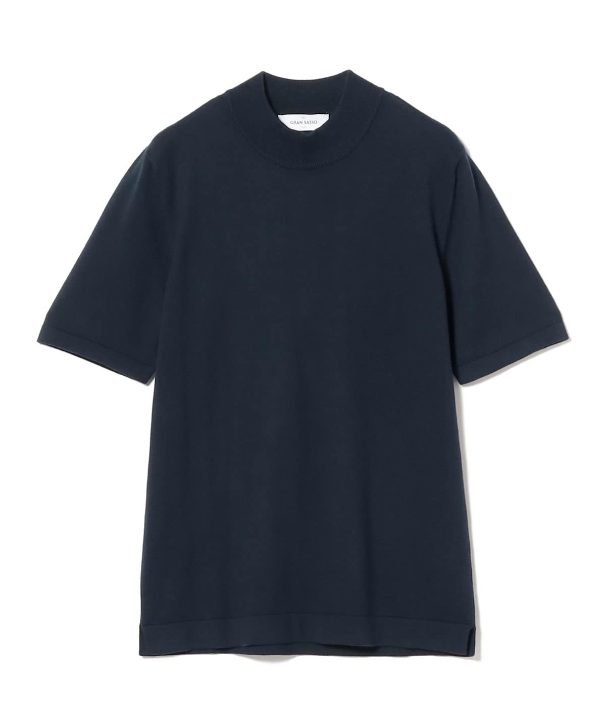 GRAN SASSO グランサッソ / 12ゲージ モックネック ニット Tシャツ Tシャツ・カットソー MEN NAVY/598 50 GRAN SASSO グランサッソ / 12ゲージ モックネック ニット Tシャツ Tシャツ・カットソー MEN NAVY/598 50