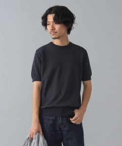 アメリカンシーアイランドコットン ショートスリーブクルーネックニット