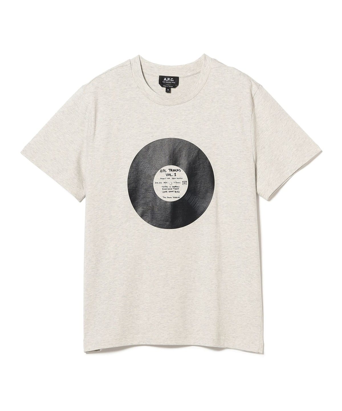 A. P.C. アーペーセー / VINYL プリント Tシャツ Tシャツ・カットソー MEN 杢生成 M A. P.C. アーペーセー / VINYL プリント Tシャツ Tシャツ・カットソー MEN 杢生成 M