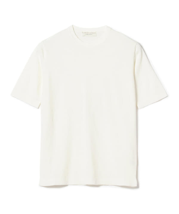 新品 FILIPPO DE LAURENTIIS ニットTシャツ 48 白×茶