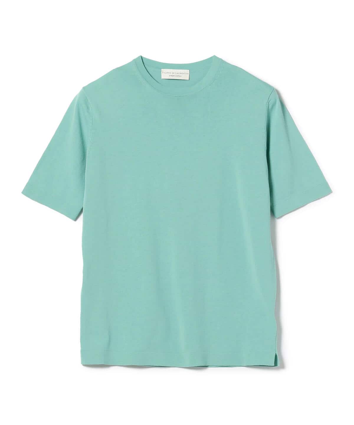 【別注】FILIPPO DE LAURENTIIS フィリッポ デ ローレンティス / コットン クルーネック ニット Tシャツ・カットソー MEN TURQUOISE/10KN 44 【別注】FILIPPO DE LAURENTIIS フィリッポ デ ローレンティス / コットン クルーネック ニット Tシャツ・カットソー MEN TURQUOISE/10KN 44