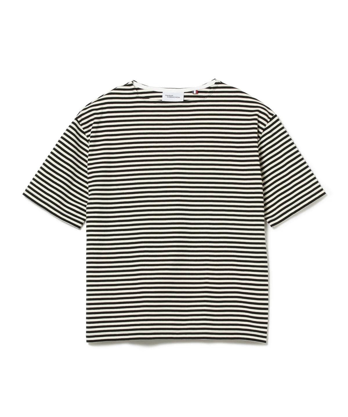 【別注】MAISON CORNICHON メゾン コルニション / ボーダー ボートネック Tシャツ Tシャツ・カットソー MEN ECRUxBLACK 3 【別注】MAISON CORNICHON メゾン コルニション / ボーダー ボートネック Tシャツ Tシャツ・カットソー MEN ECRUxBLACK 3