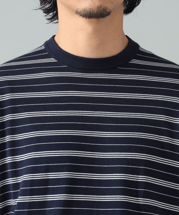 FILIPPO DE LAURENTIIS / 棉质镶边短袖针织衫
