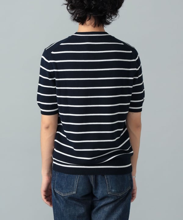 GRAN SASSO / コットン 8ゲージ クルーネック カットソー Model：H178cm　Size：48