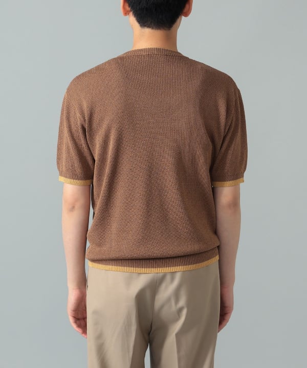 ROBERTO COLLINA / ピケ クルーネック カットソー Model：H175cm　Size：48