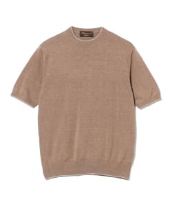 Doriani / シルクコットン ライン クルーネック ニットカットソー