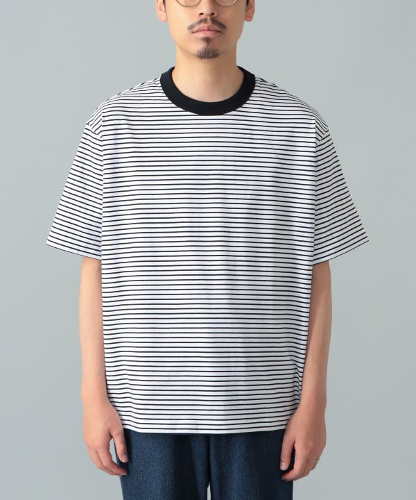 ORCIVAL / ストレッチコットン ボーダー Tシャツ Model：H175cm　Size：5