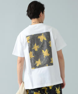 ▲SEA GREEN / ボタニカル プリント Tシャツ	