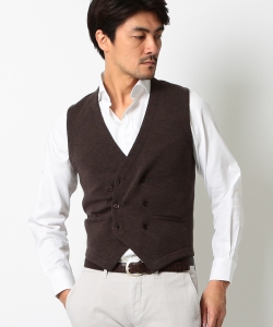 ￥▲GRAN SASSO / 別注 ニットダブルジレ
