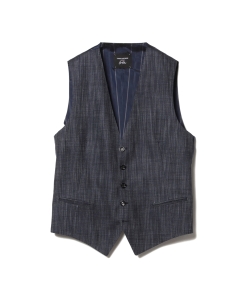 ▲TAGLIATORE / ウールリネンデニムジレ