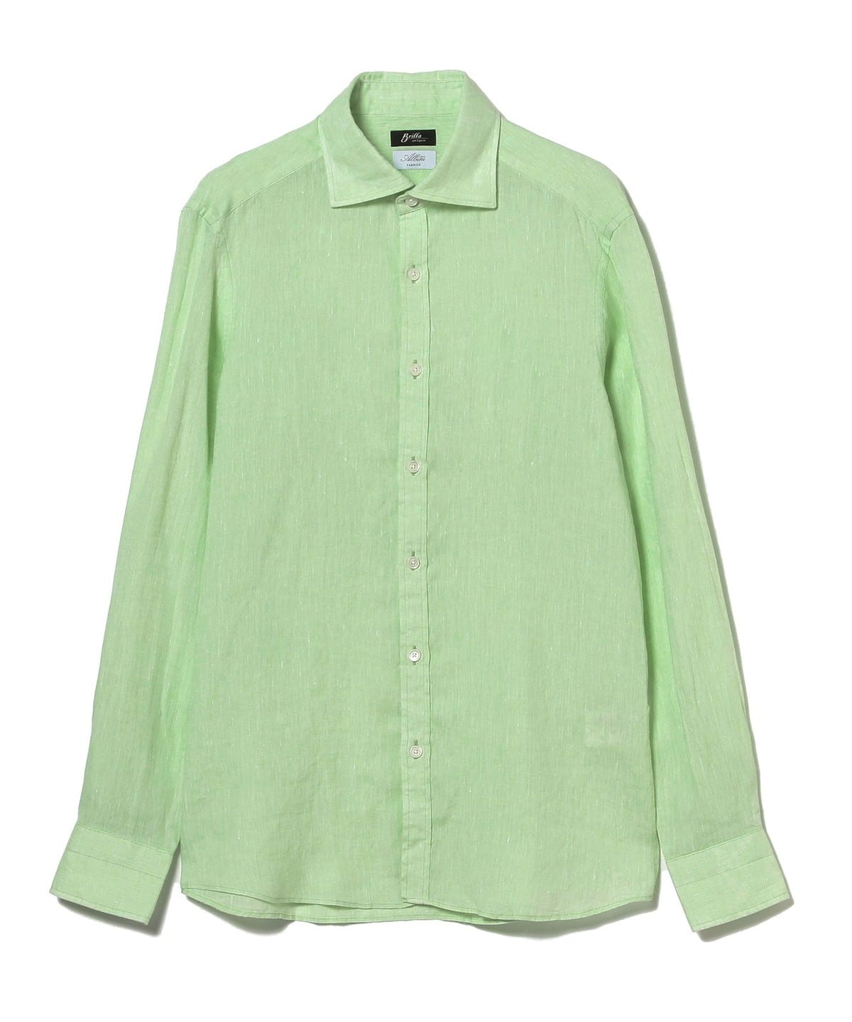 リネン カッタウェイ ワイドカラーシャツ シャツ・ブラウス MEN LT. GREEN/51C L リネン カッタウェイ ワイドカラーシャツ シャツ・ブラウス MEN LT. GREEN/51C L