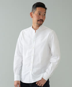 GUY ROVER × Brilla per il gusto / 別注 コットン バンドカラーシャツ