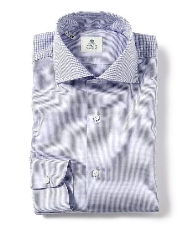 LUIGI BORRELLI クレリックストライプシャツ　41 LUIGI BORRELLI クレリックストライプシャツ 41 LUIGI BORRELLI