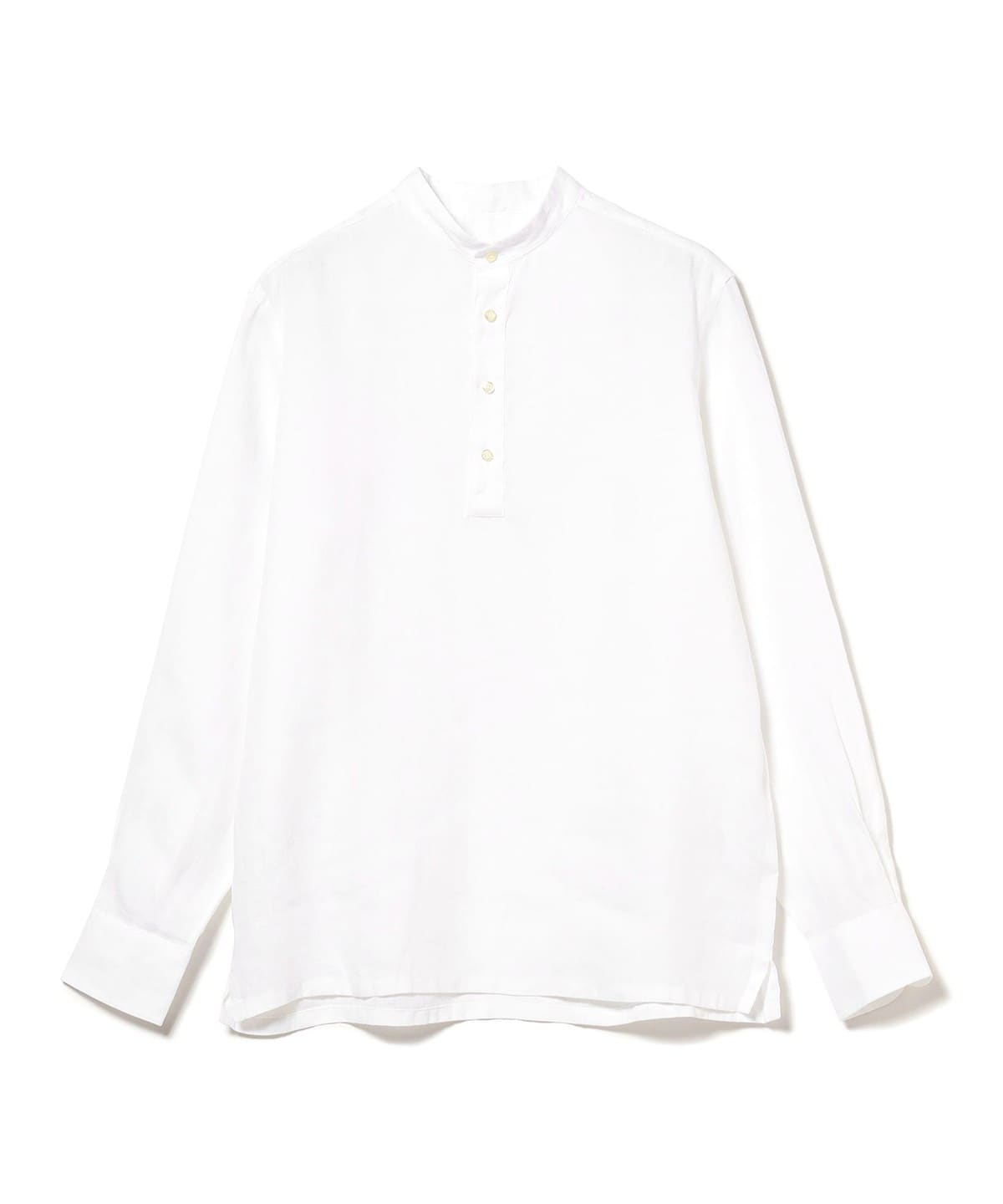 【別注】GUY ROVER ギローバー / リネン バンドカラー プルオーバーシャツ シャツ・ブラウス MEN WHITE/1 S 【別注】GUY ROVER ギローバー / リネン バンドカラー プルオーバーシャツ シャツ・ブラウス MEN WHITE/1 S
