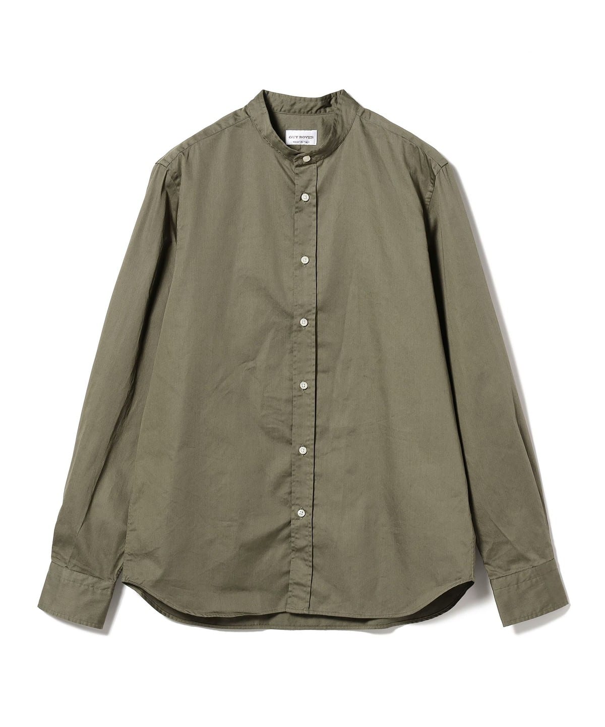 【別注】GUY ROVER ギローバー / ツイル バンドカラーシャツ シャツ・ブラウス MEN OLIVE/60633 S 【別注】GUY ROVER ギローバー / ツイル バンドカラーシャツ シャツ・ブラウス MEN OLIVE/60633 S