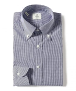 LUIGI BORRELLI / GABLE ミニギンガムチェック ボタンダウンシャツ