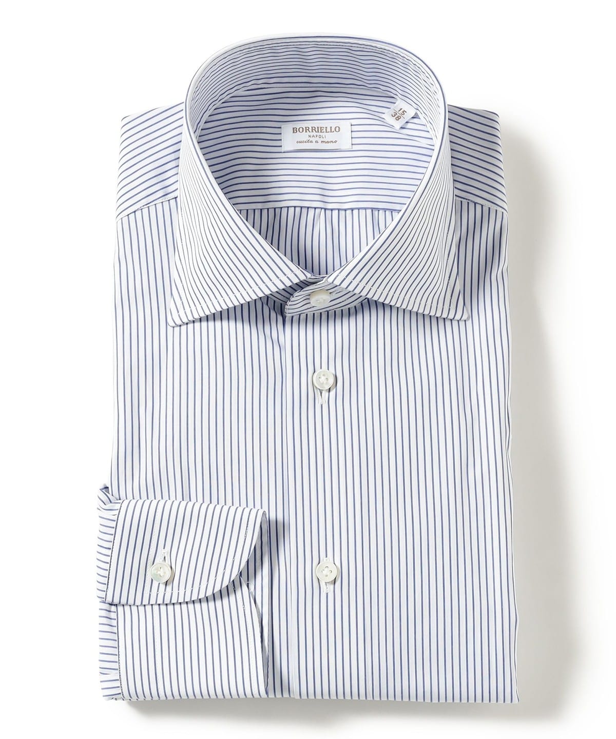 【別注】Borriello ボリエッロ / ピンストライプ ワイドカラーシャツ シャツ・ブラウス MEN BLUE/2 41 【別注】Borriello ボリエッロ / ピンストライプ ワイドカラーシャツ シャツ・ブラウス MEN BLUE/2 41