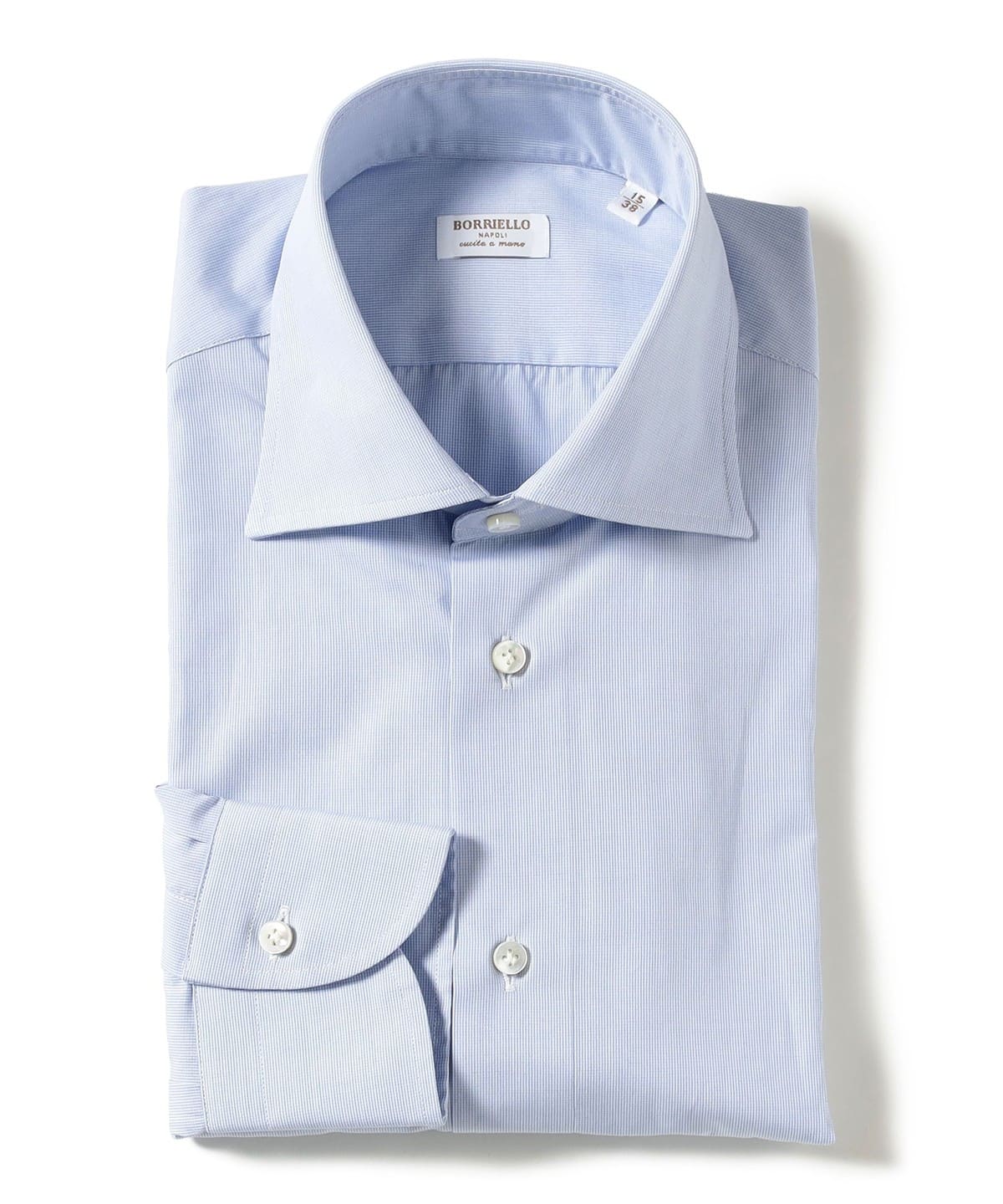 【別注】Borriello ボリエッロ / マイクロチェック ワイドカラーシャツ シャツ・ブラウス MEN SAX/1 39 【別注】Borriello ボリエッロ / マイクロチェック ワイドカラーシャツ シャツ・ブラウス MEN SAX/1 39