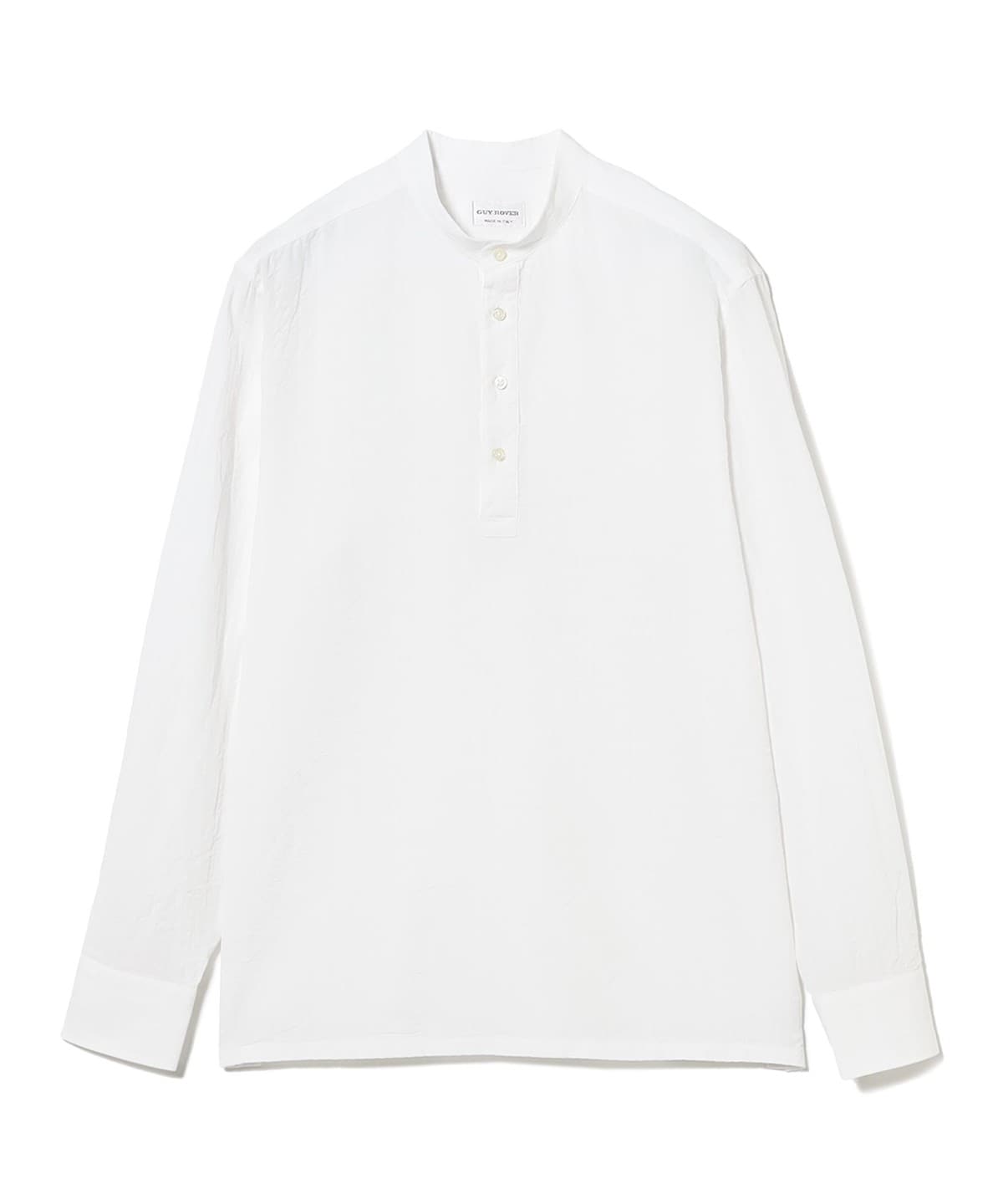 【別注】GUY ROVER ギローバー / シアサッカー バンドカラー プルオーバーシャツ シャツ・ブラウス MEN WHITE/1 41(L) 【別注】GUY ROVER ギローバー / シアサッカー バンドカラー プルオーバーシャツ シャツ・ブラウス MEN WHITE/1 41(L)
