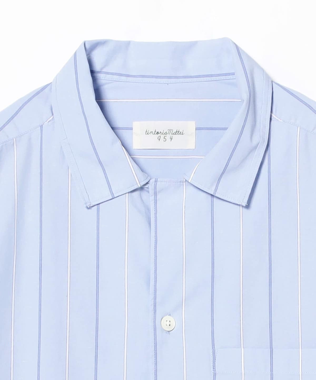 その他ブランド × BEAMS / TINTORIA MATTEI/長袖シャツ/S/コットン/ブル/ストライプ Brilla per il gusto（ブリッラ ペル イル グスト）【別注】TINTORIA