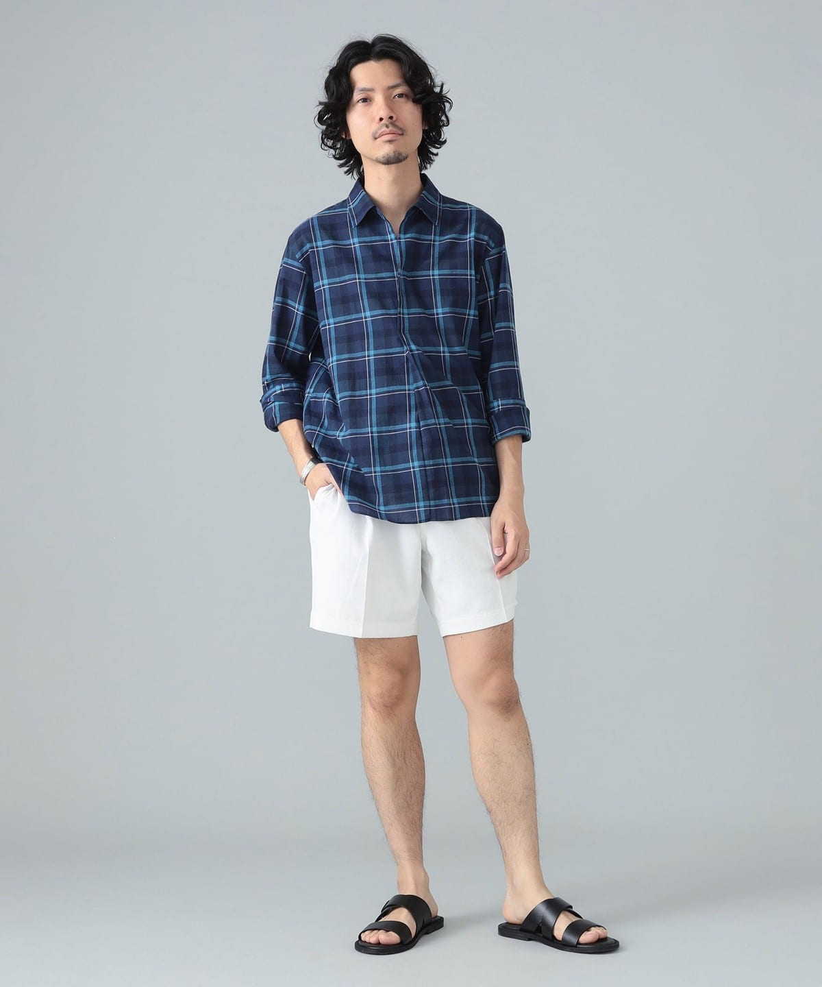 COLONY CLOTHING ネイビー チェック柄 ショートパンツ Brilla per il gusto（ブリッラ ペル イル グスト）【別注】COLONY