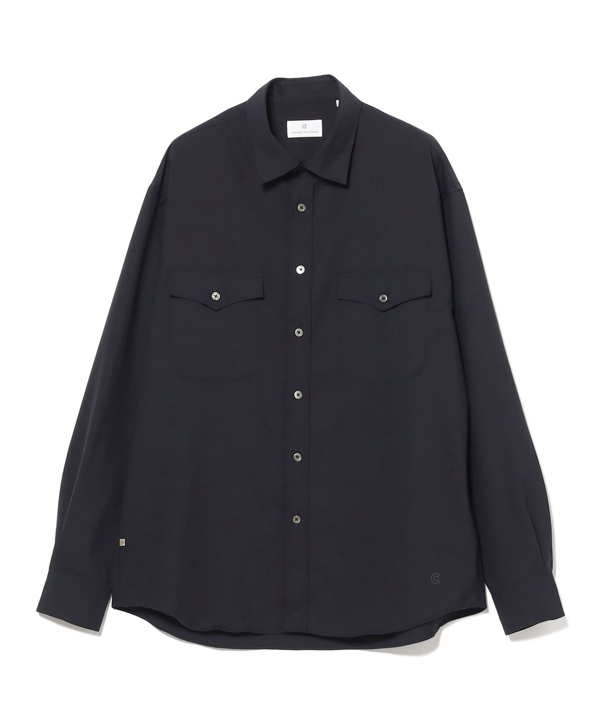 【別注】COLONY CLOTHING コロニー クロージング / ウール 2ポケット シャツ シャツ・ブラウス MEN NAVY L 【別注】COLONY CLOTHING コロニー クロージング / ウール 2ポケット シャツ シャツ・ブラウス MEN NAVY L