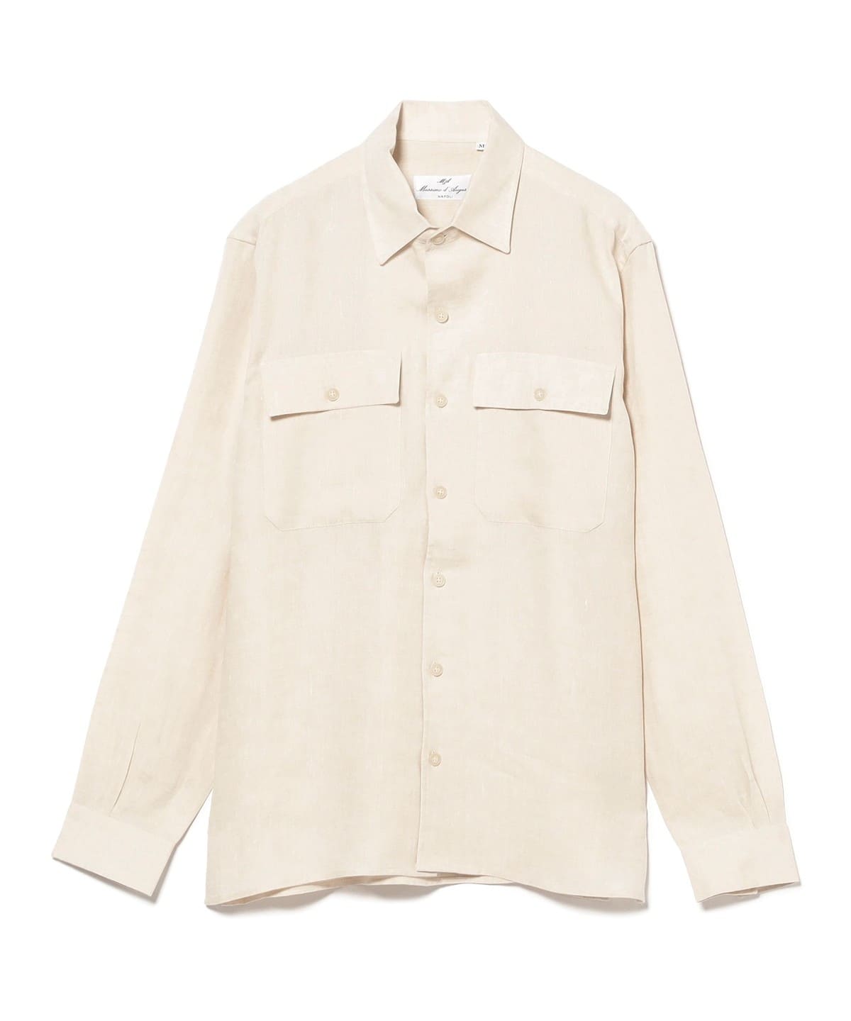 【別注】Massimo d'Augusto マッシモダウグスト / TEO リネン シャツジャケット シャツ・ブラウス MEN WHITE BEIGE/73 S 【別注】Massimo d'Augusto マッシモダウグスト / TEO リネン シャツジャケット シャツ・ブラウス MEN WHITE BEIGE/73 S