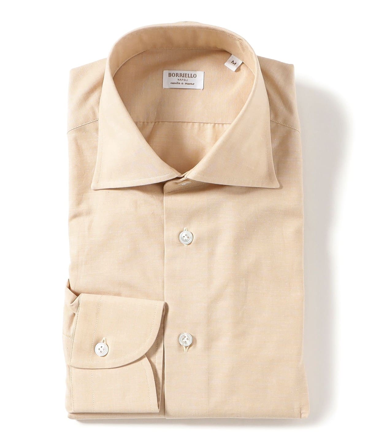 【別注】Borriello ボリエッロ / ウォッシュド コットン ワイドカラーシャツ シャツ・ブラウス MEN BEIGE/9 M 【別注】Borriello ボリエッロ / ウォッシュド コットン ワイドカラーシャツ シャツ・ブラウス MEN BEIGE/9 M