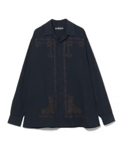 AUBERGE / ROPE 棉质拼接刺绣衬衫