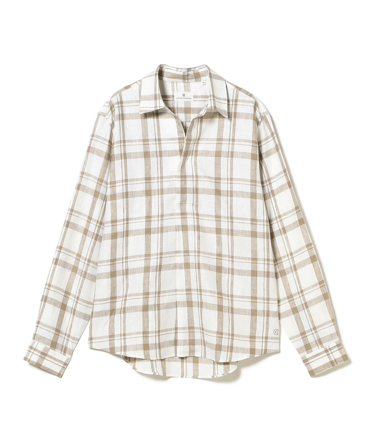 COLONY CLOTHING コロニー クロージング / リネン チェック プールサイドシャツ シャツ・ブラウス MEN WHITE S COLONY CLOTHING コロニー クロージング / リネン チェック プールサイドシャツ シャツ・ブラウス MEN WHITE S