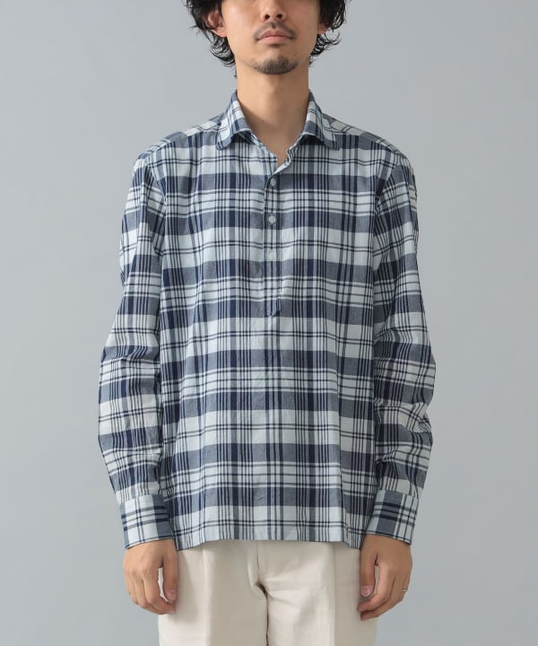 ブリッラペルイルグスト 長袖シャツ　チェック　コットン100% ビームス