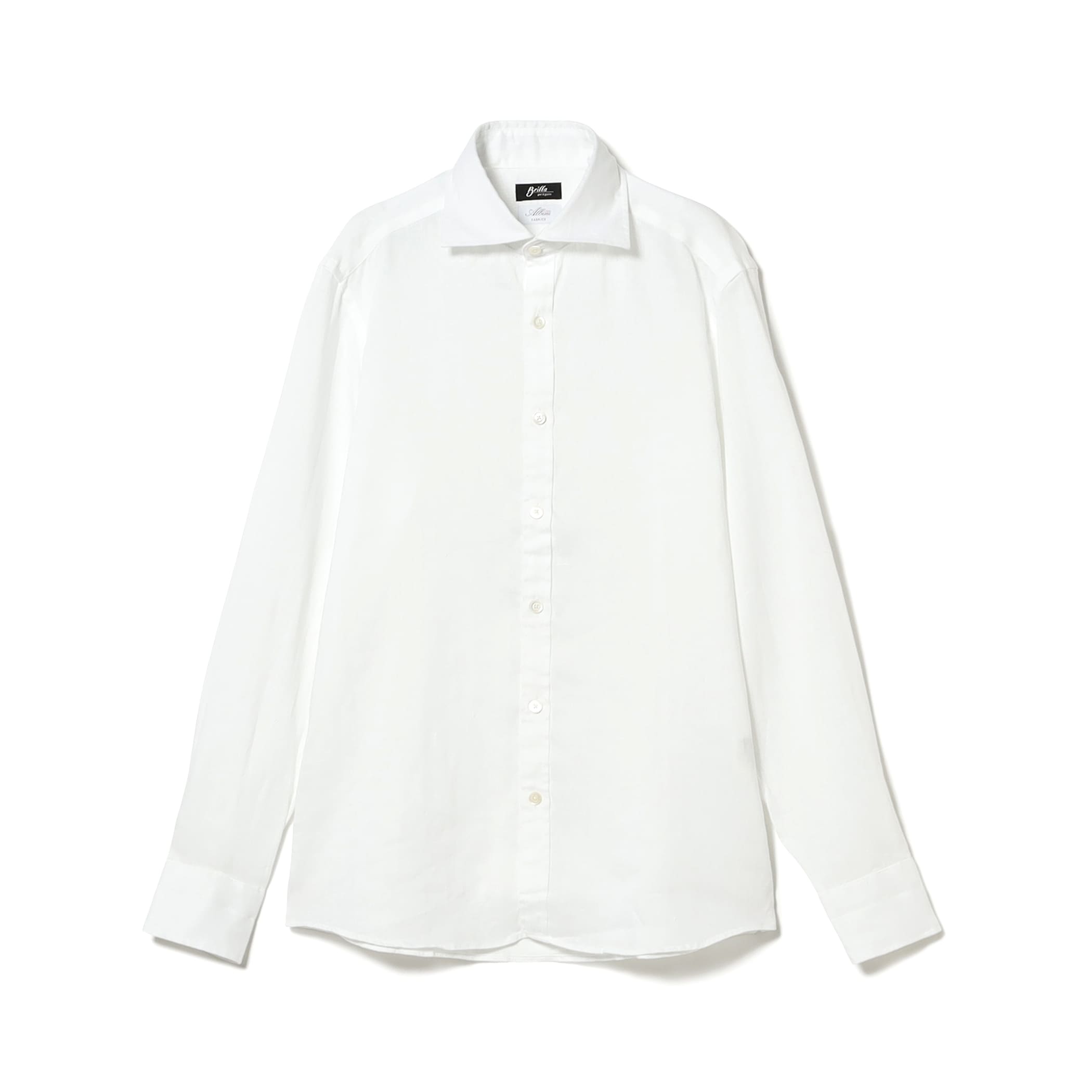 リネン ナチュラルストレッチ ワイドカラーシャツ シャツ・ブラウス MEN WHITE/1A S リネン ナチュラルストレッチ ワイドカラーシャツ シャツ・ブラウス MEN WHITE/1A S