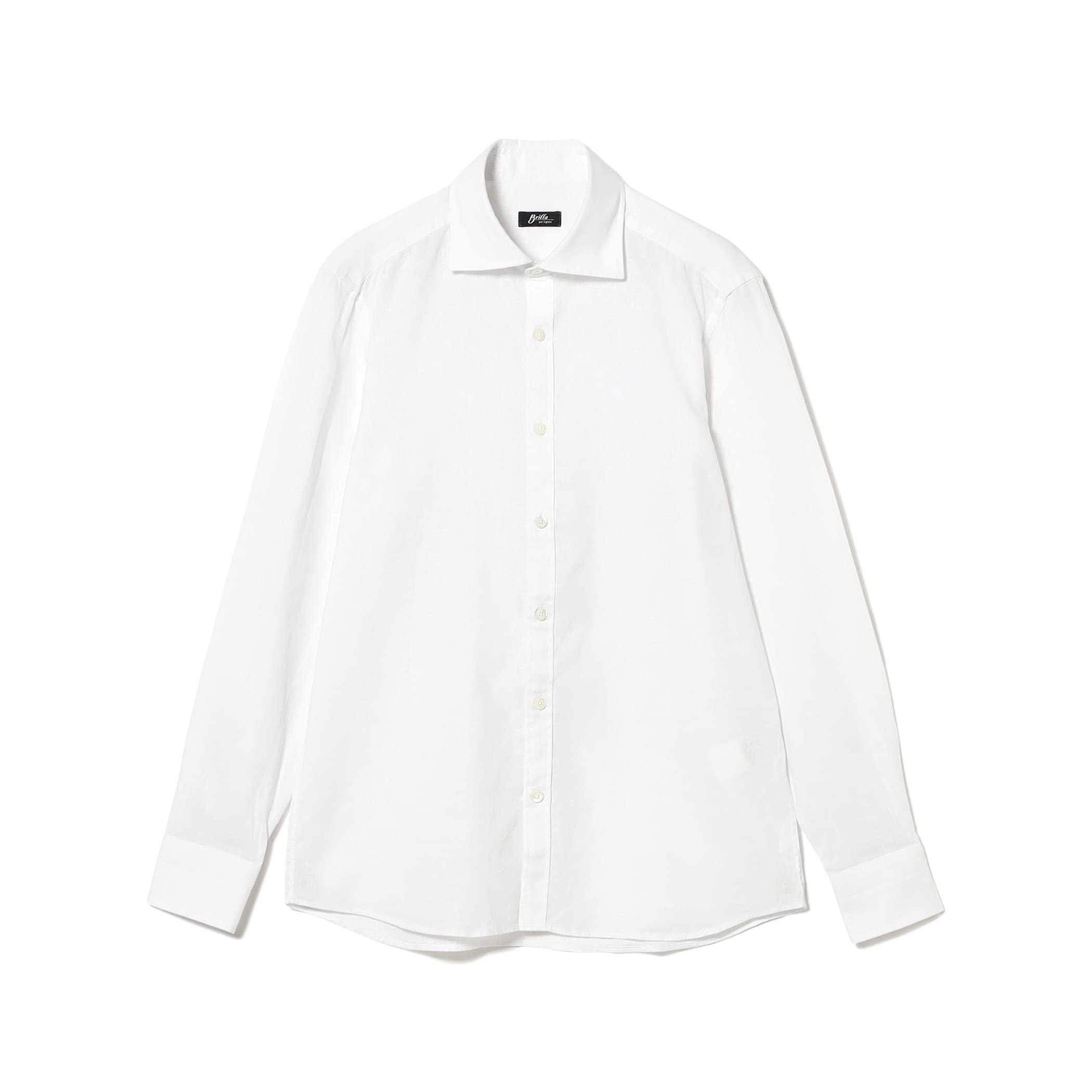リネンコットン ワイドカラーシャツ シャツ・ブラウス MEN WHITE/0001 XS リネンコットン ワイドカラーシャツ シャツ・ブラウス MEN WHITE/0001 XS