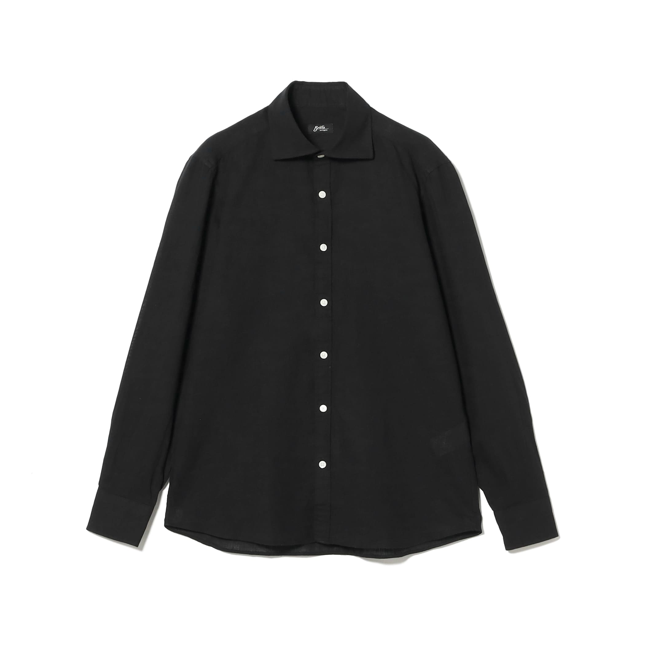 リネンコットン ワイドカラーシャツ シャツ・ブラウス MEN BLACK/9990 S リネンコットン ワイドカラーシャツ シャツ・ブラウス MEN BLACK/9990 S